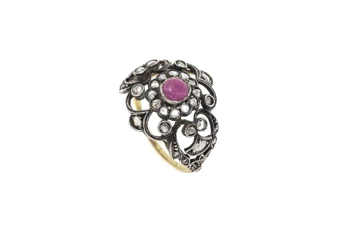 Ancienne bague en rubis, Pologne, début du XXe siècle  - Image 6