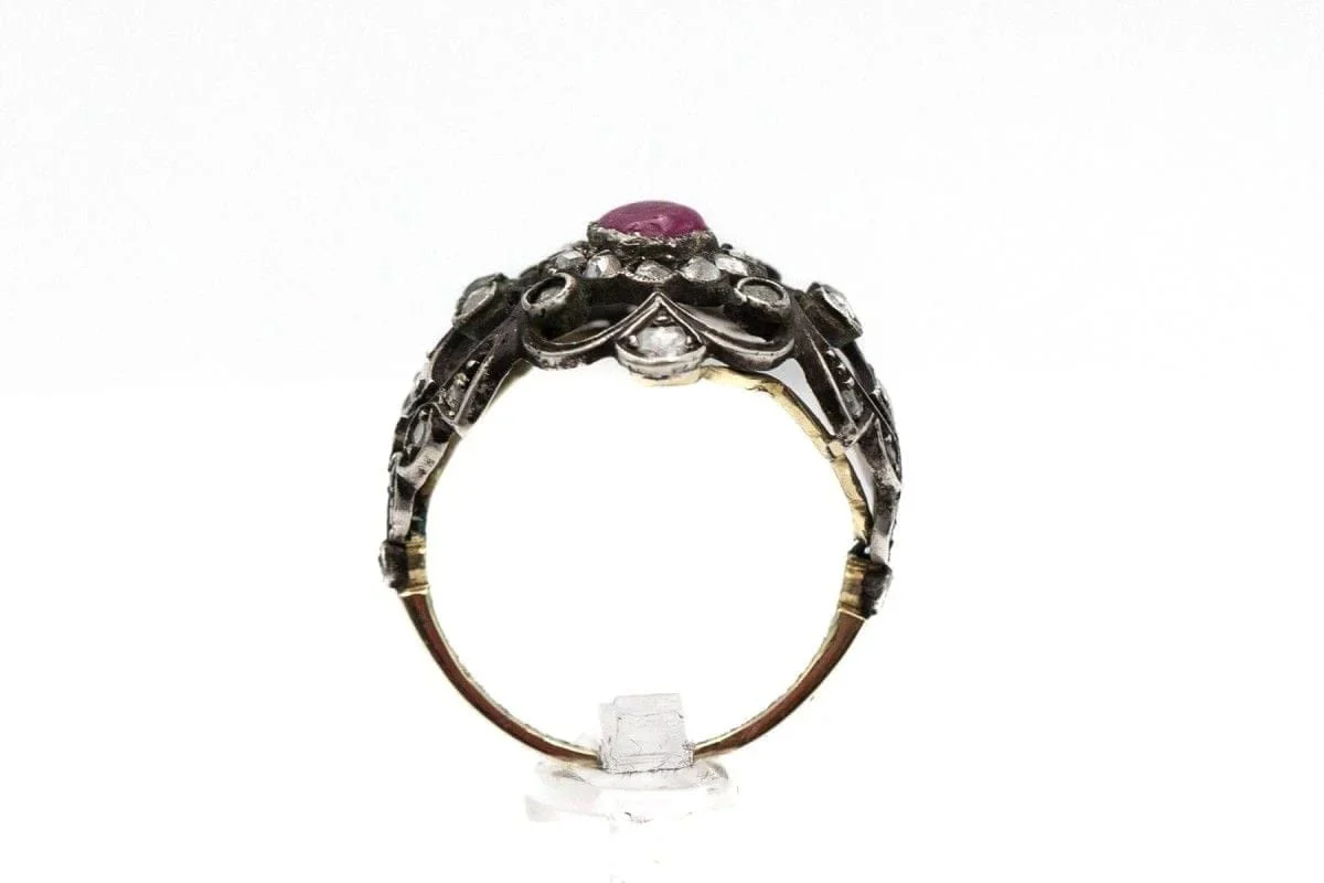Ancienne bague en rubis, Pologne, début du XXe siècle  - Image 7
