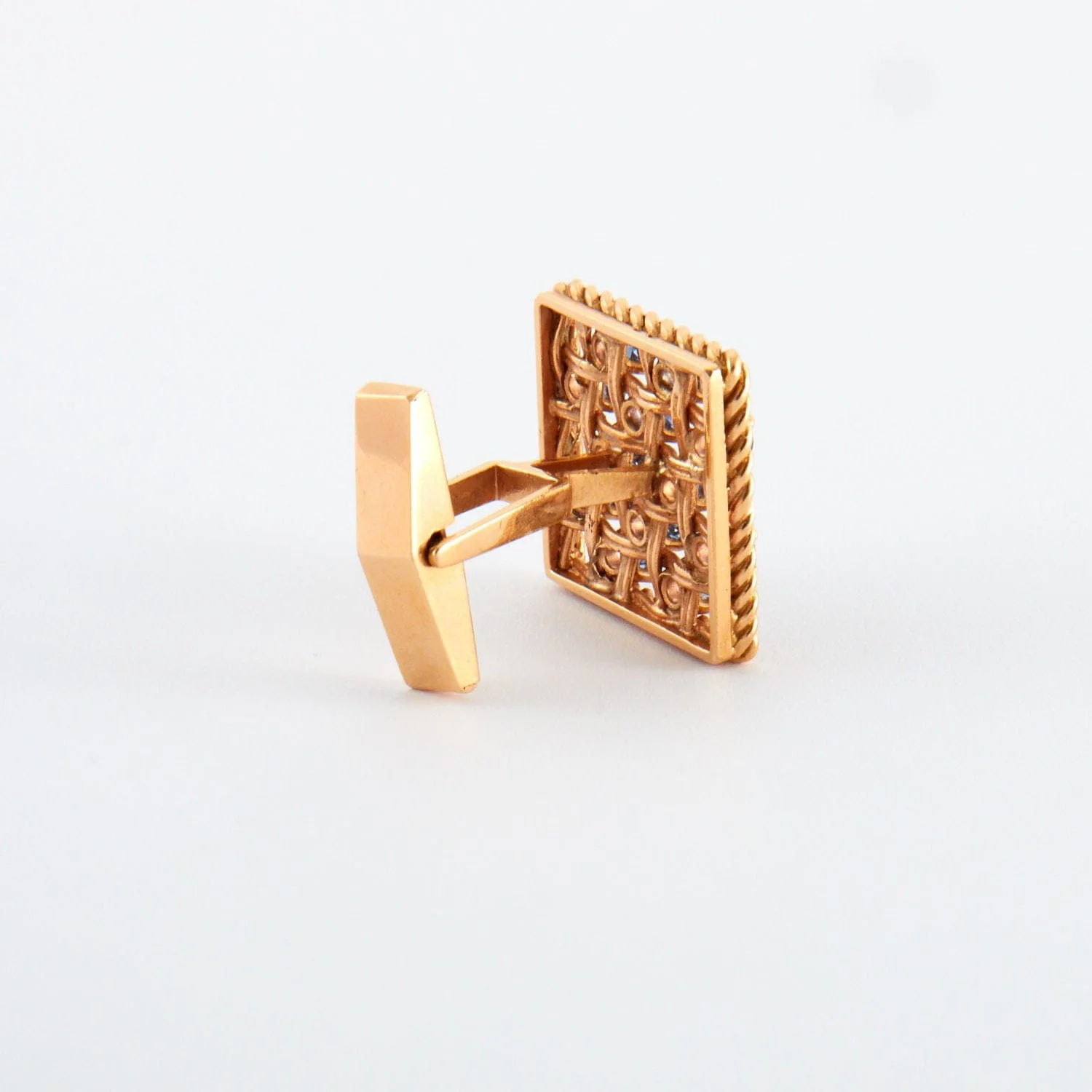 Iolite and gold cufflinks - Image 2