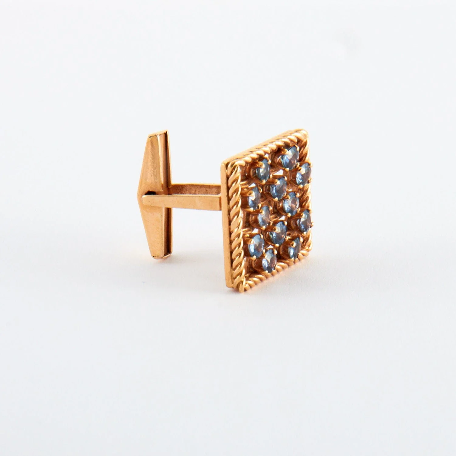 Iolite and gold cufflinks - Image 3