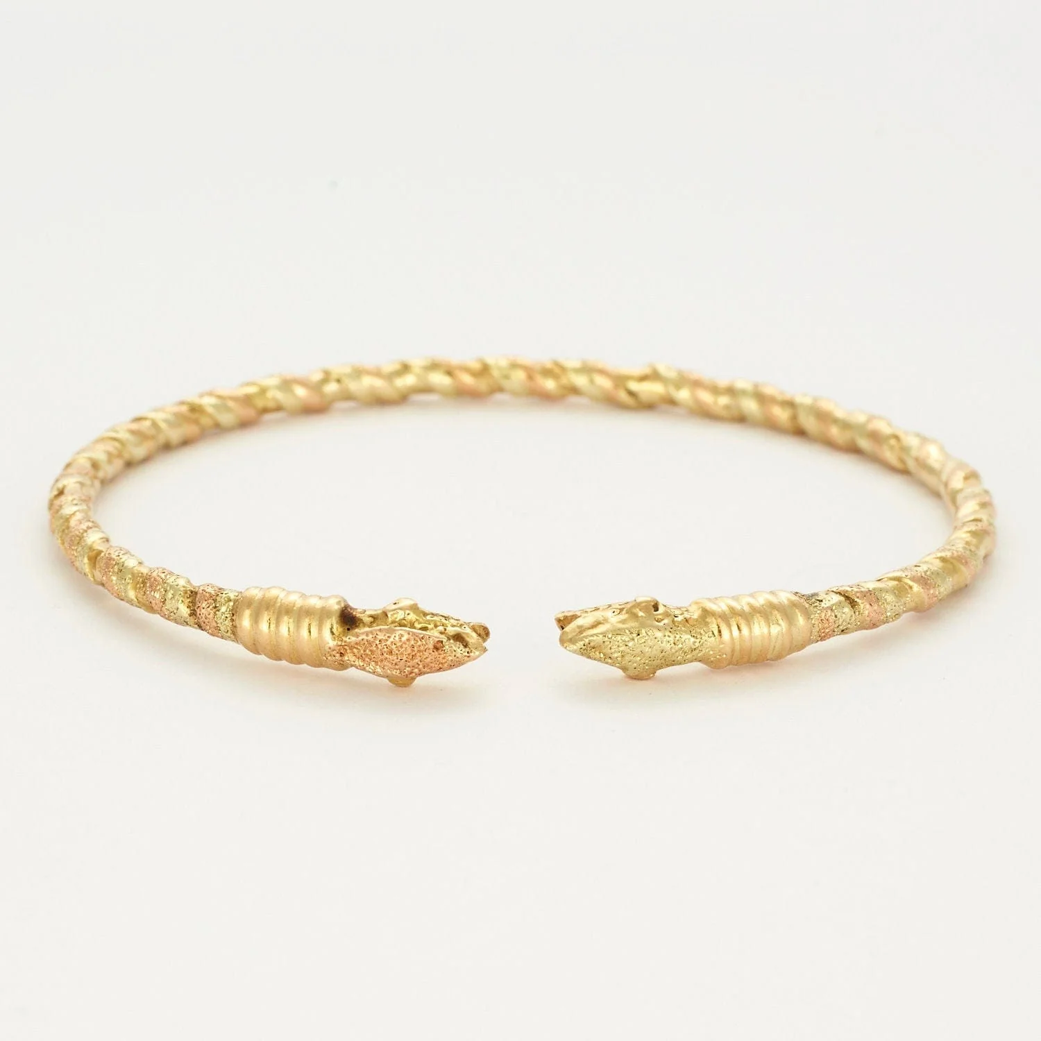 3 gold snake head bracelet - Image 2
