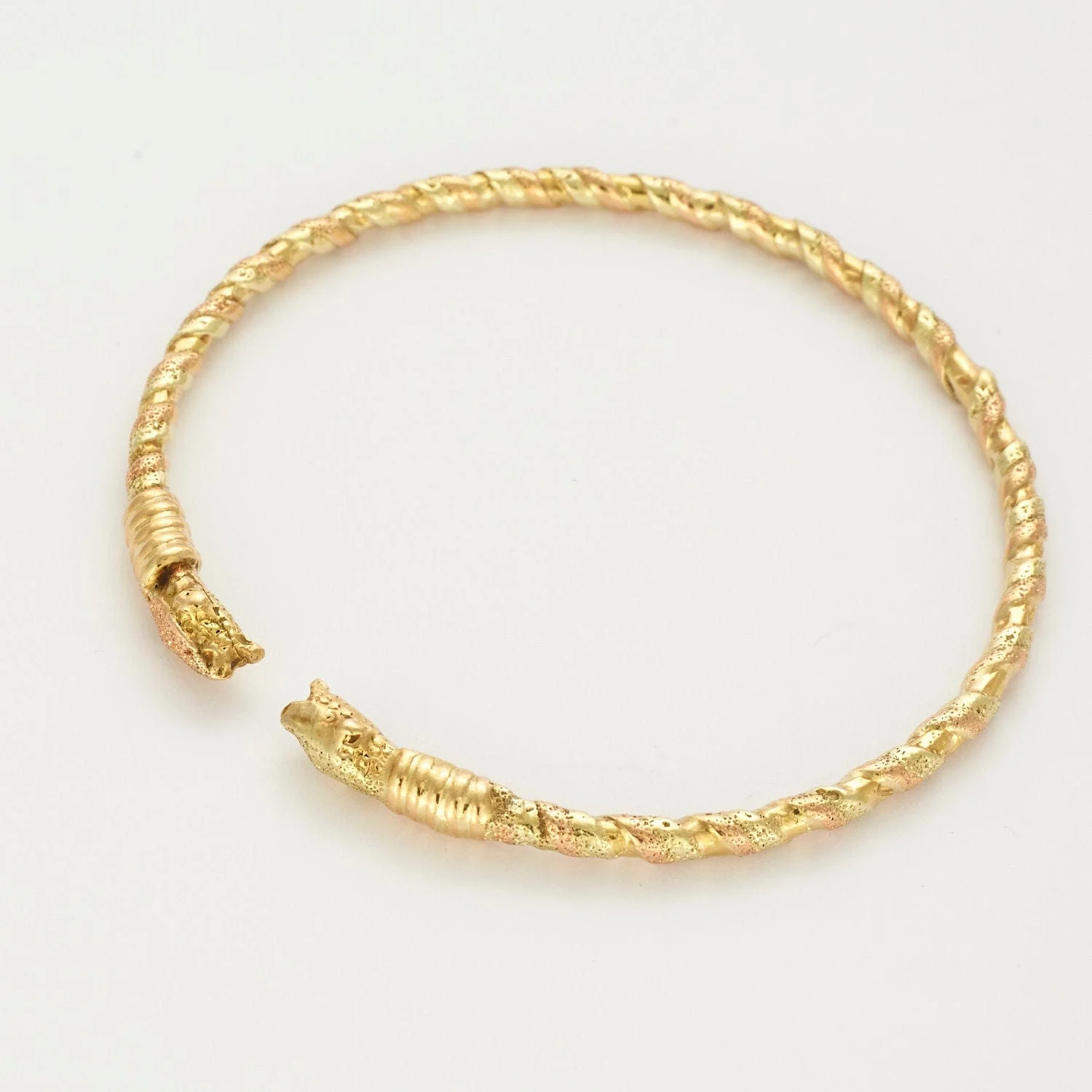 3 gold snake head bracelet - Image 5