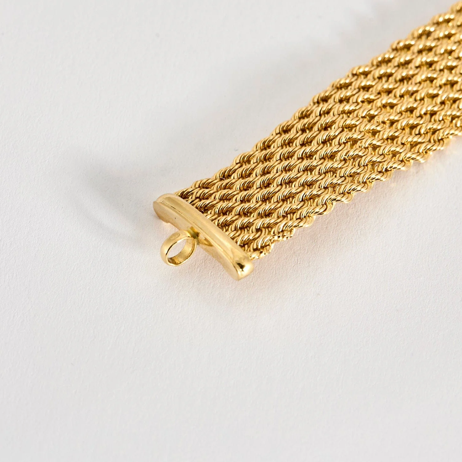 Yellow gold doormat bracelet - Image 4