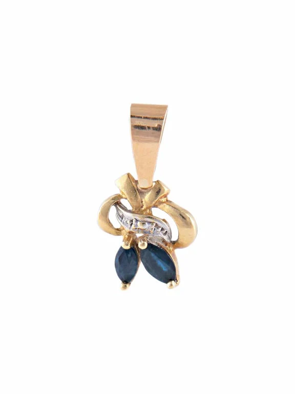 Yellow Gold Sapphire Pendant