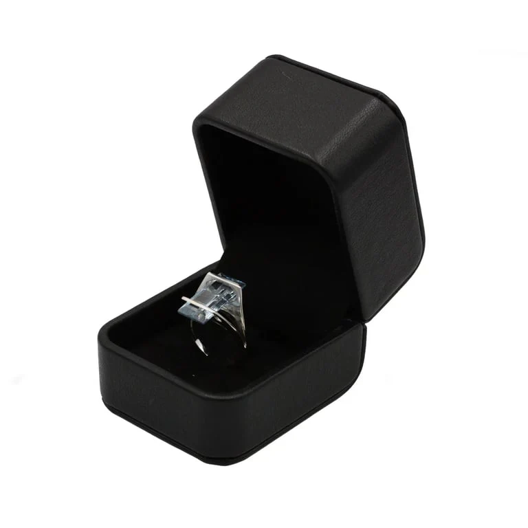 White gold ring, aquamarine - Image 7