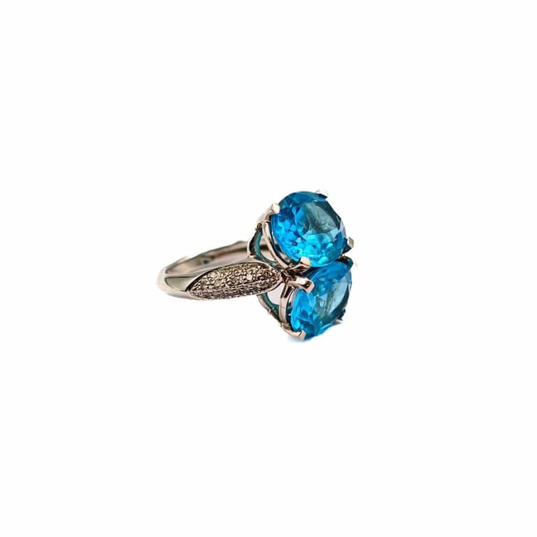 Antonioni White Gold & Topaz ring  - Image 3