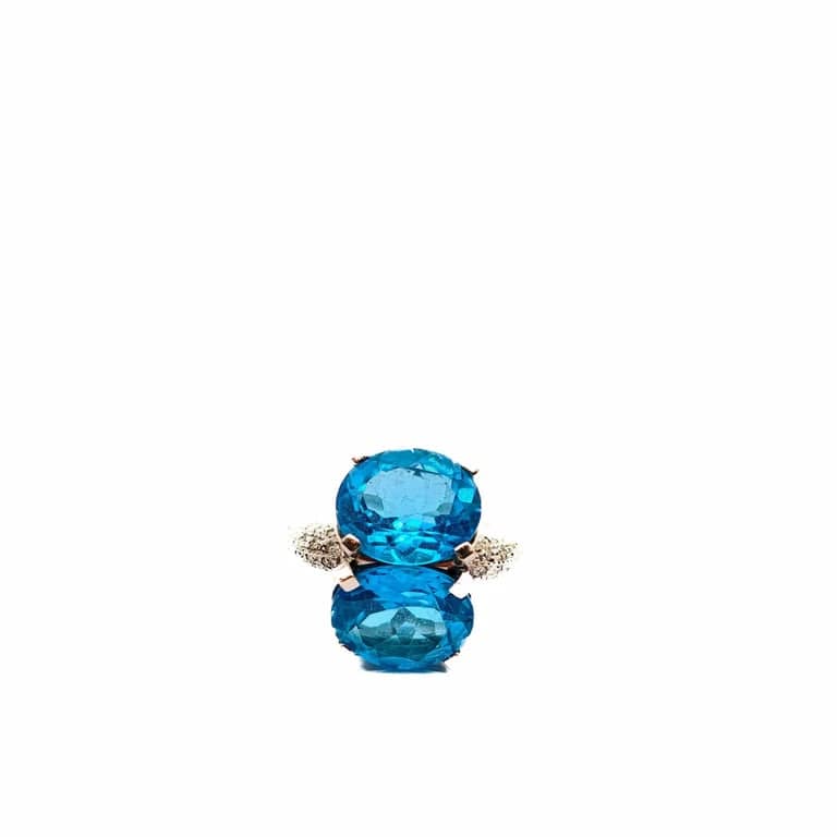 Antonioni White Gold & Topaz ring  - Image 4