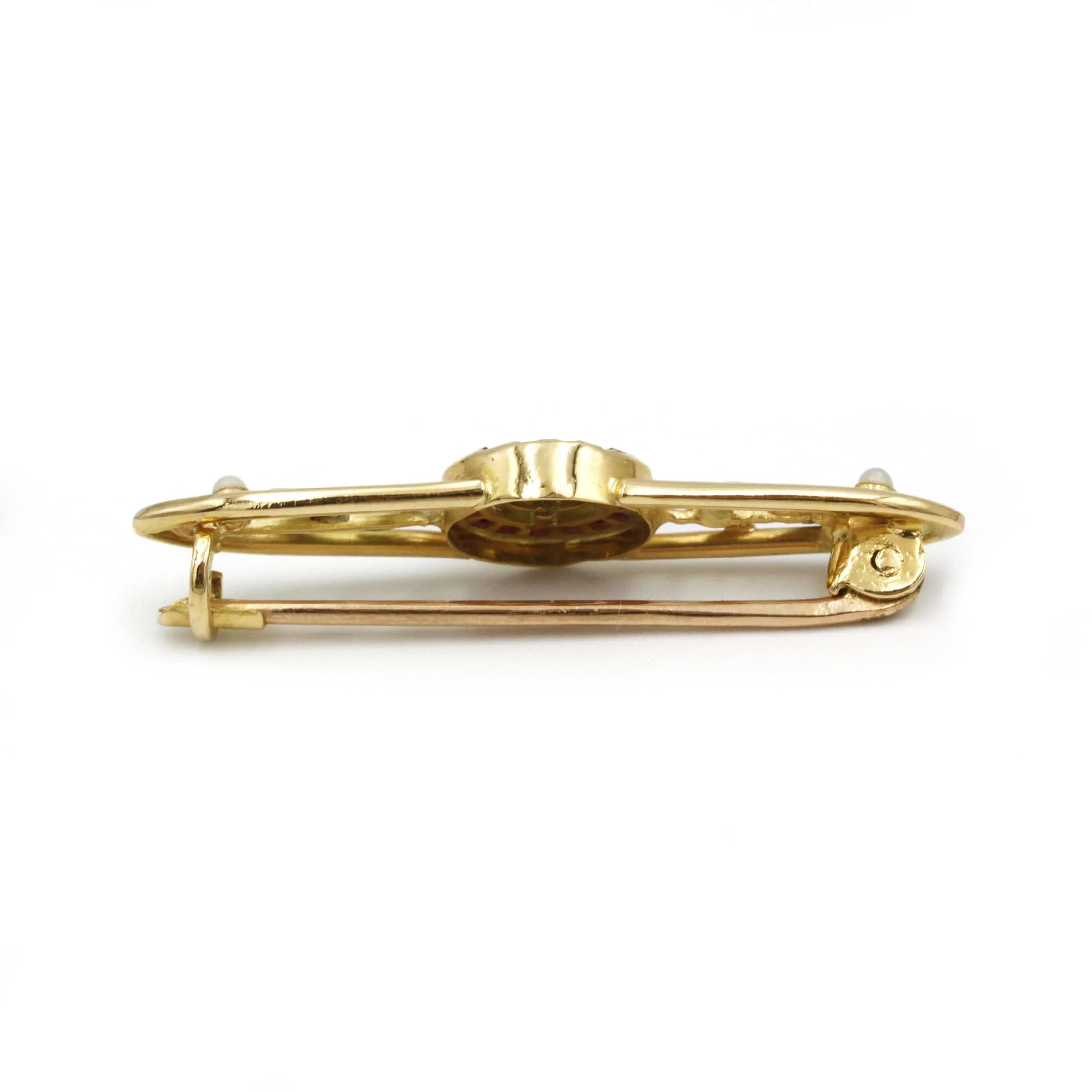Brooch - Gold, Diamonds and Rubies - Image 2