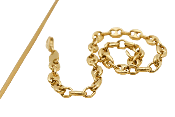 Bracelet maille grain de café en or jaune 18 carats - Image 6