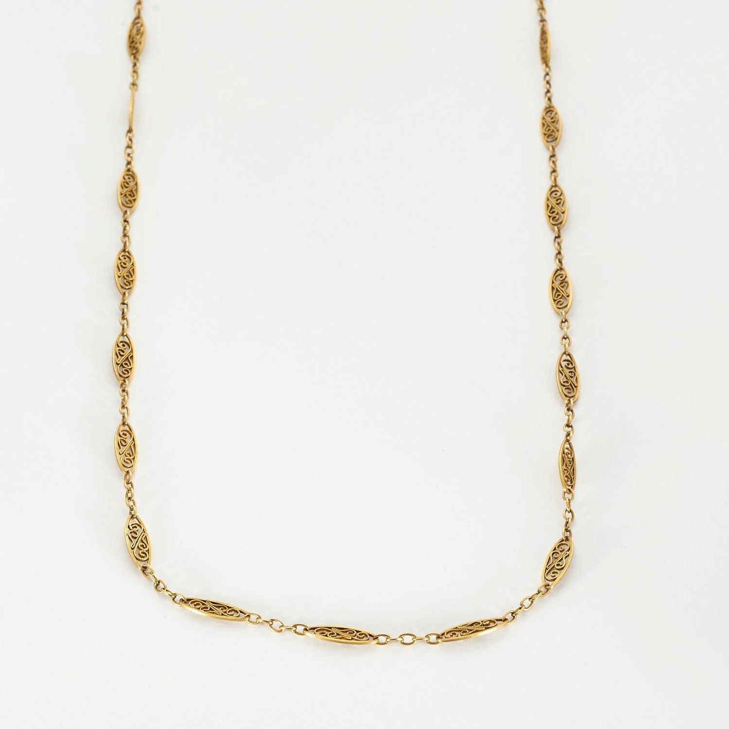 Yellow gold long necklace - Image 2
