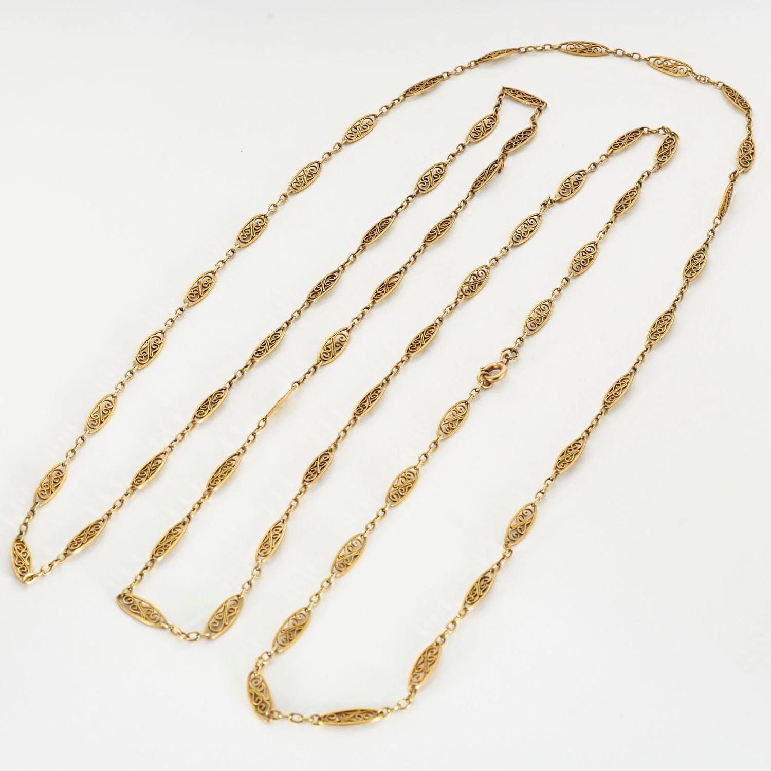 Yellow gold long necklace - Image 5