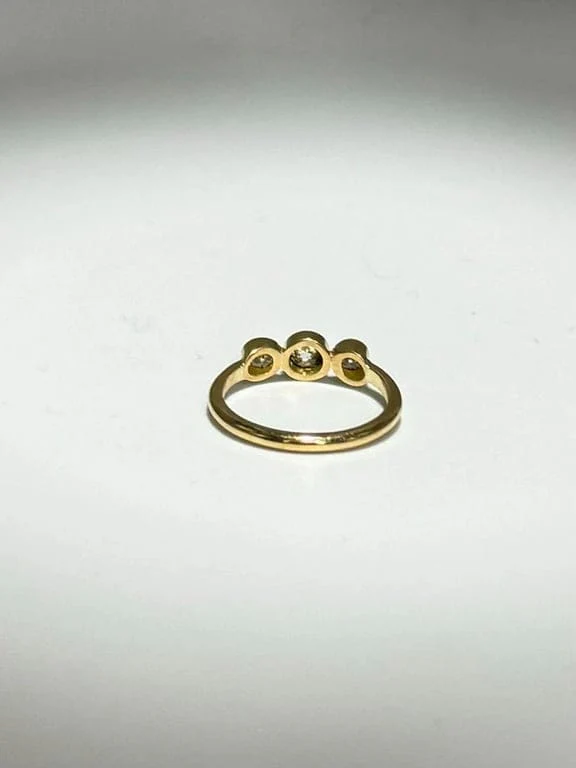 Yellow gold diamond ring - Image 3