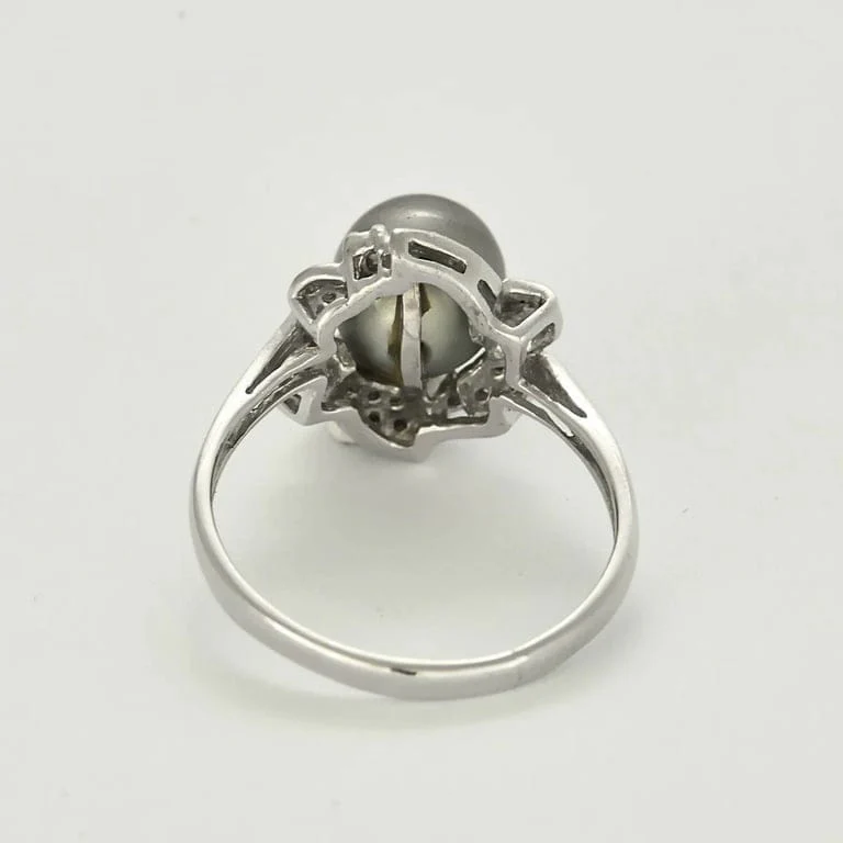 White gold Islands ring, Tahitian pearl - Image 5