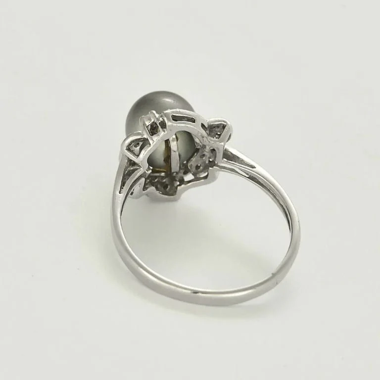 White gold Islands ring, Tahitian pearl - Image 6