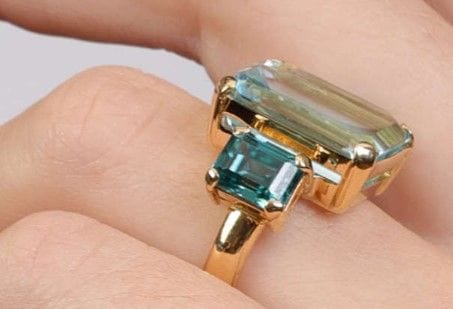 Yellow gold topaz ring - Image 3