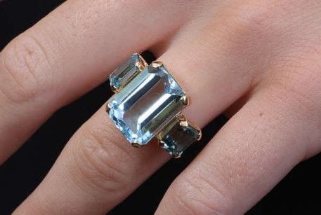 Yellow gold topaz ring - Image 4