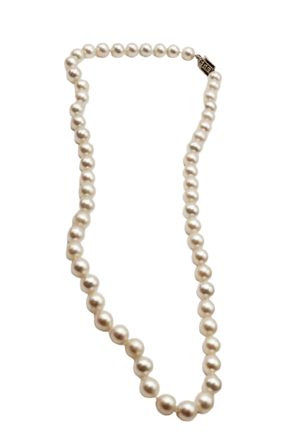 Pearl and diamond necklace  - Image 5