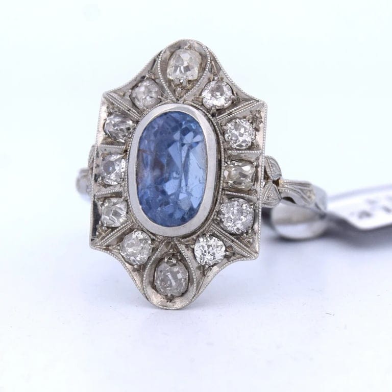 Antico ring zaffiro diamondi