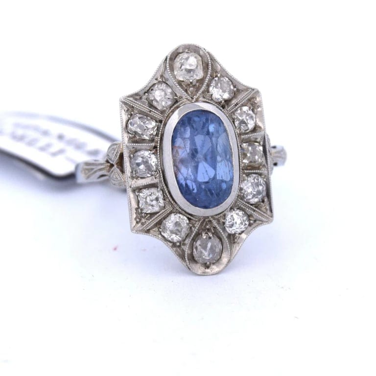 Antico ring zaffiro diamondi - Image 4