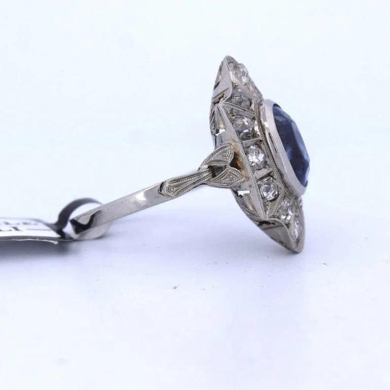 Antico ring zaffiro diamondi - Image 6