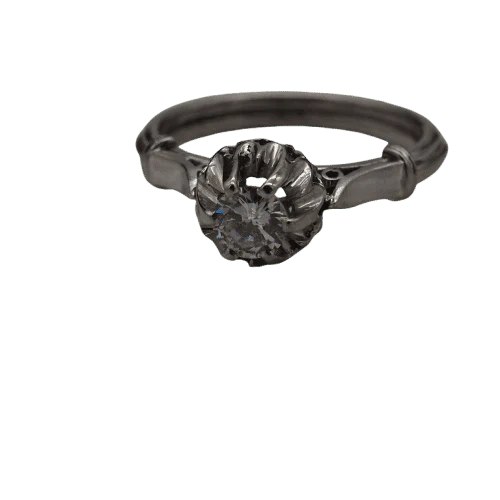 Old solitaire, platinum diamond