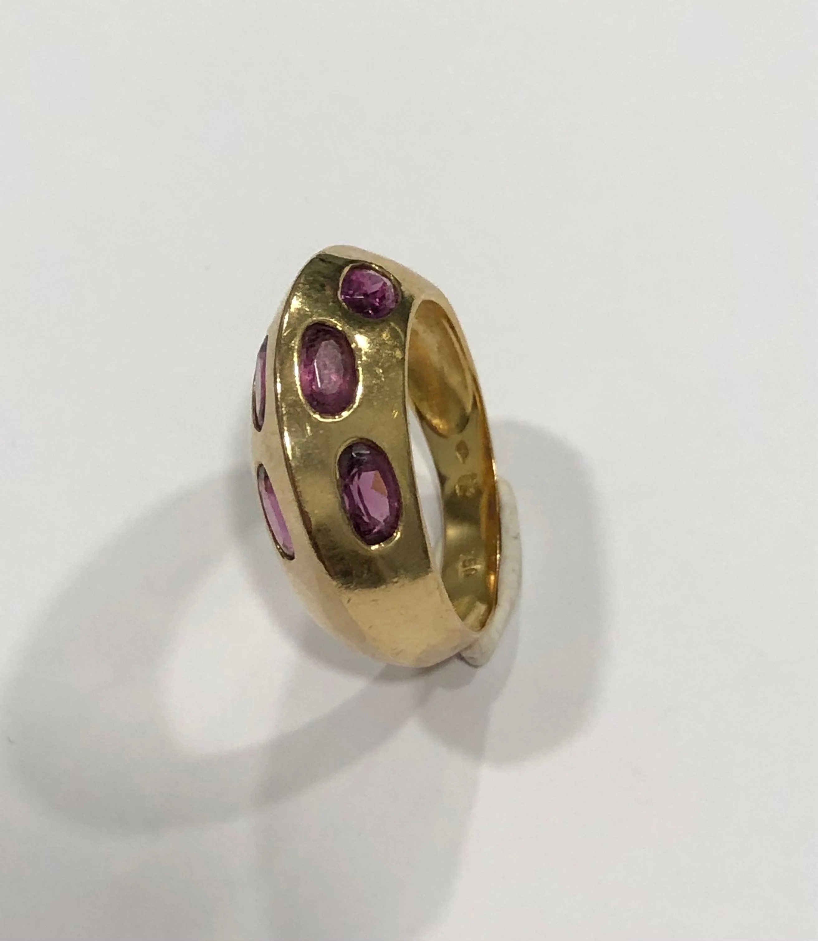 Yellow gold tourmaline ring