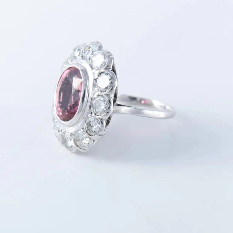 Pompadour ring platinum tourmaline - Image 3