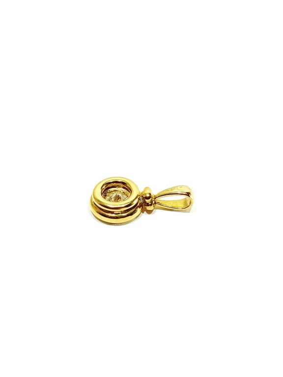 Yellow gold and diamond pendant - Image 12