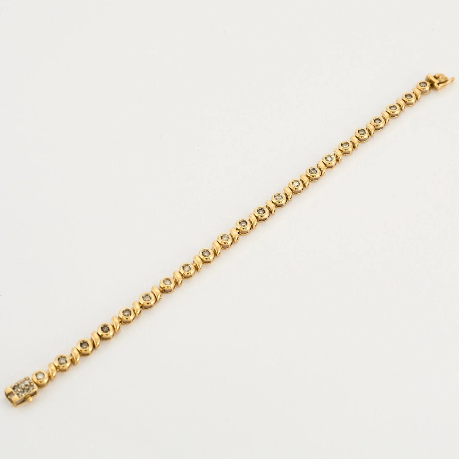 Yellow gold diamond bracelet