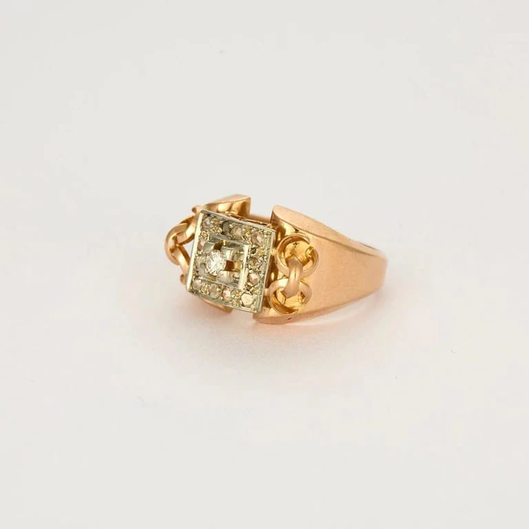 Ring Art Deco Tank diamonds - Image 3
