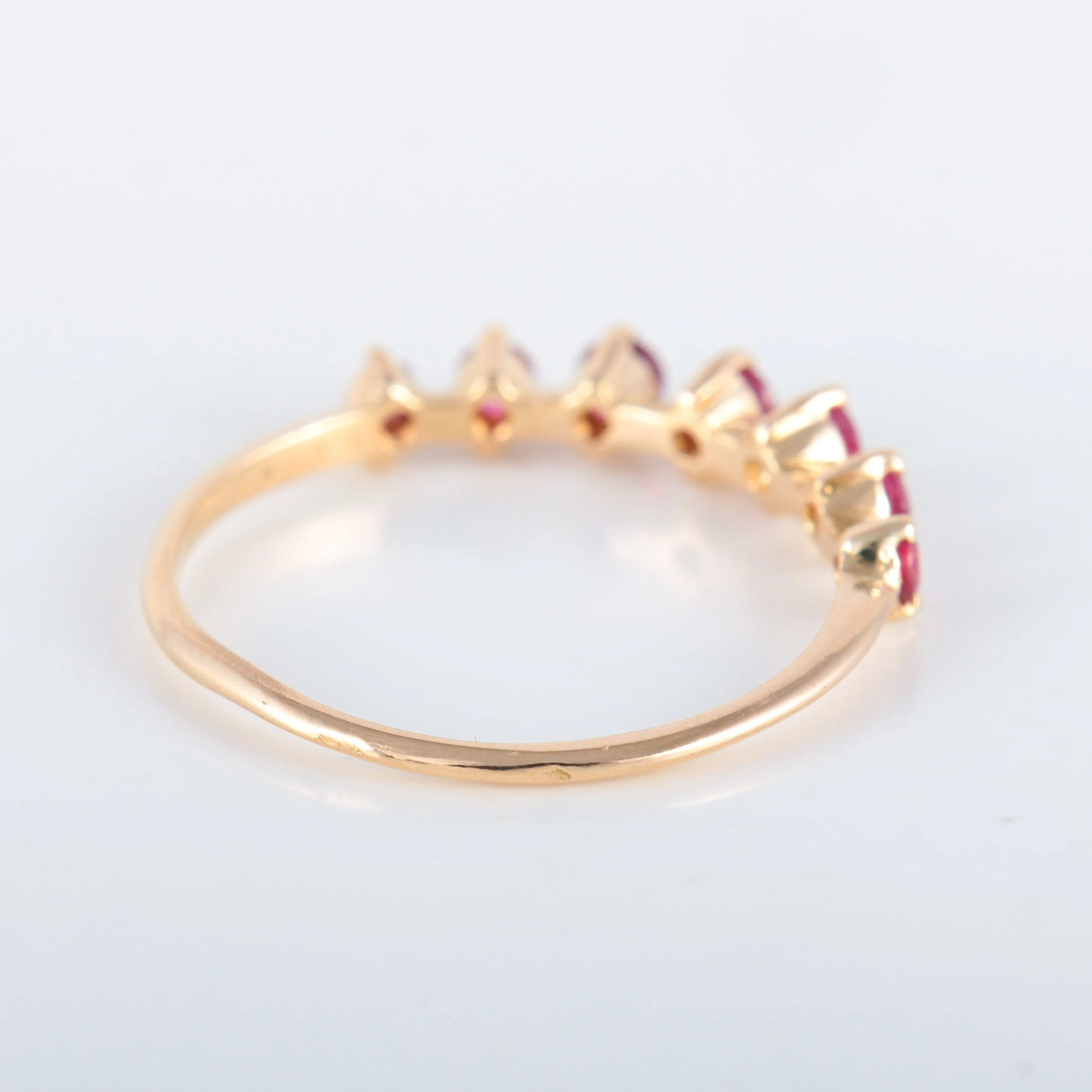 Ruby half wedding ring - Image 7