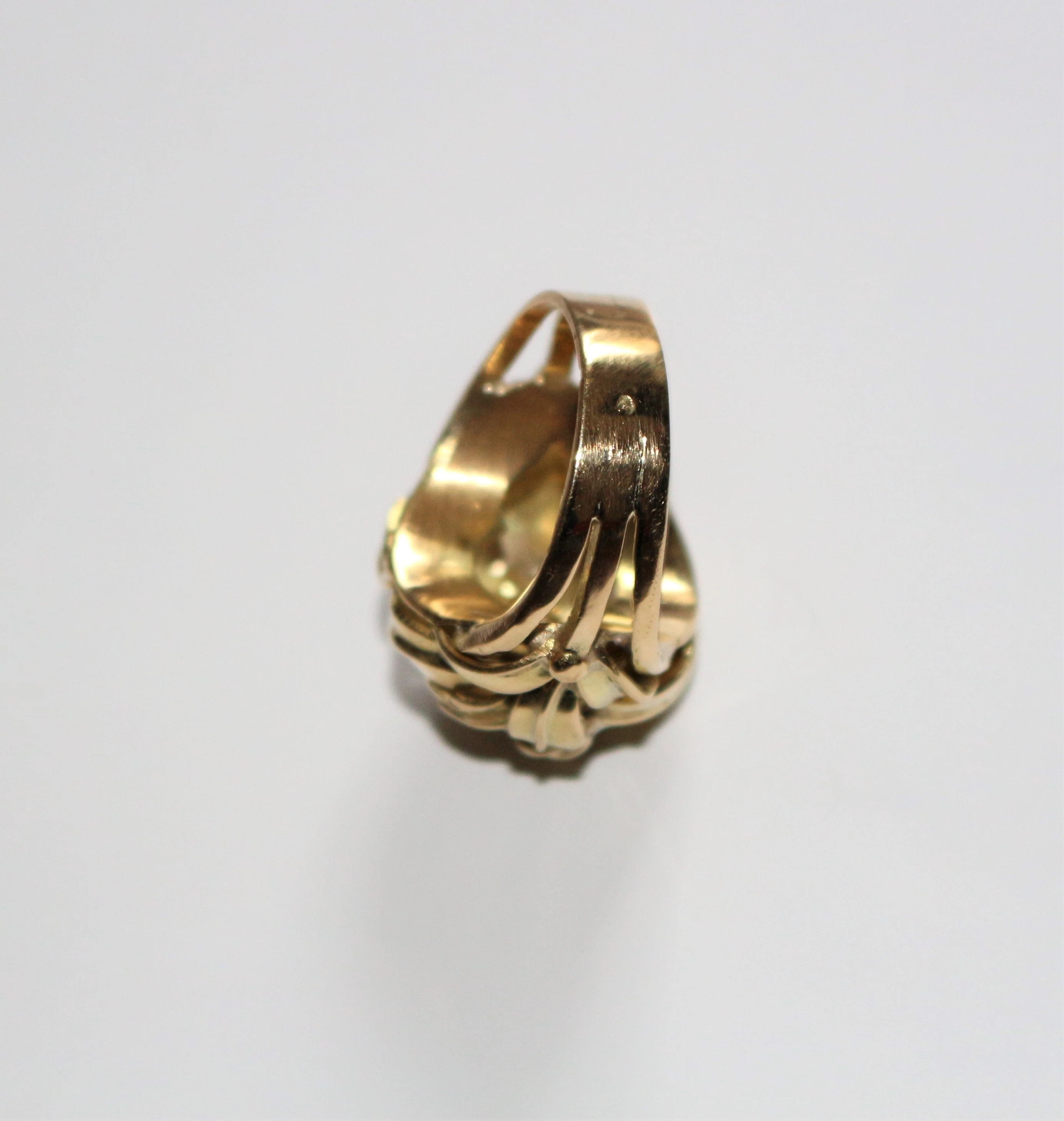 Ears of wheat ring yellow gold - Image 3