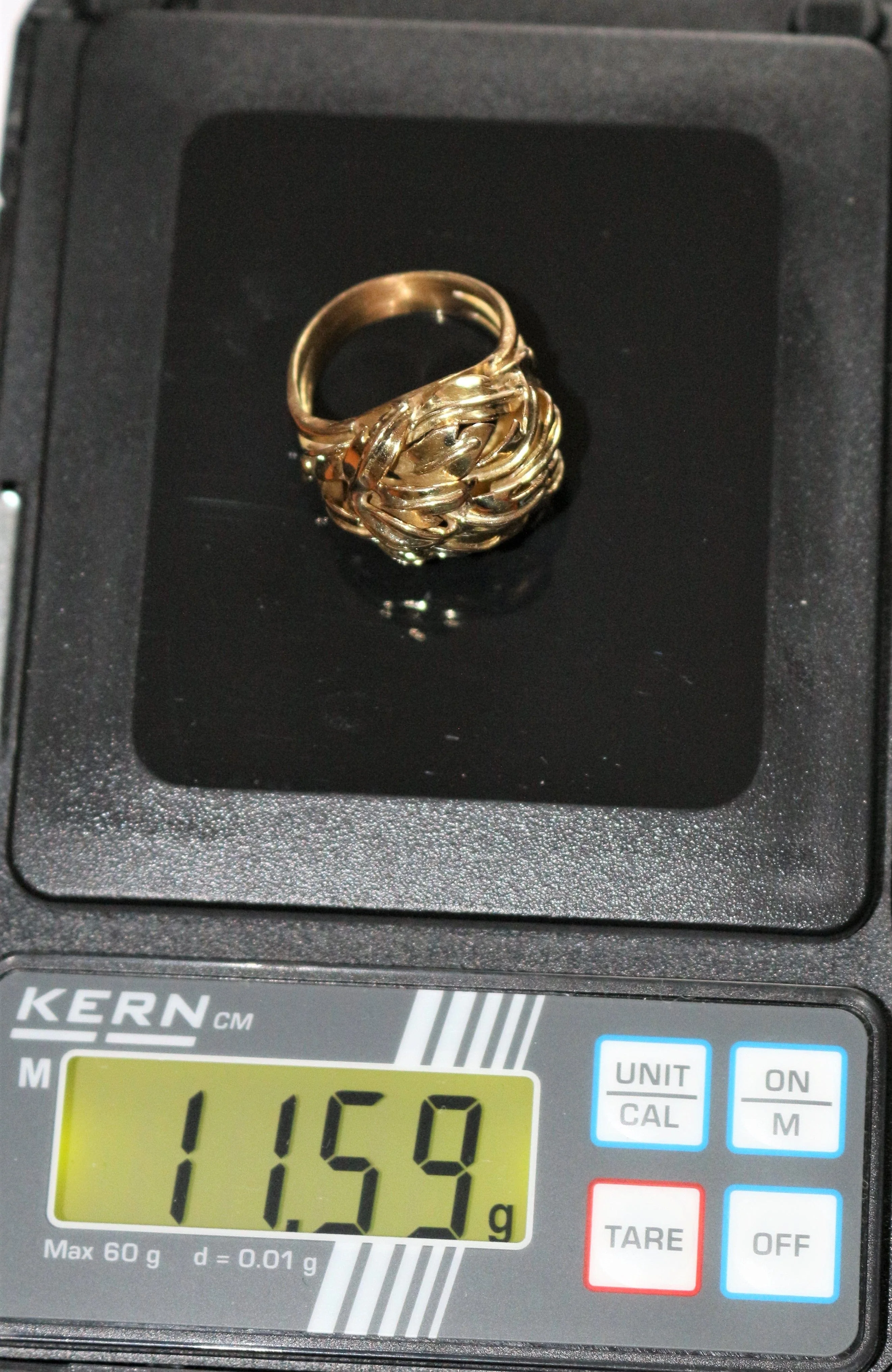 Ears of wheat ring yellow gold - Image 7