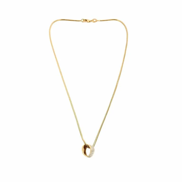 Two gold diamond necklace