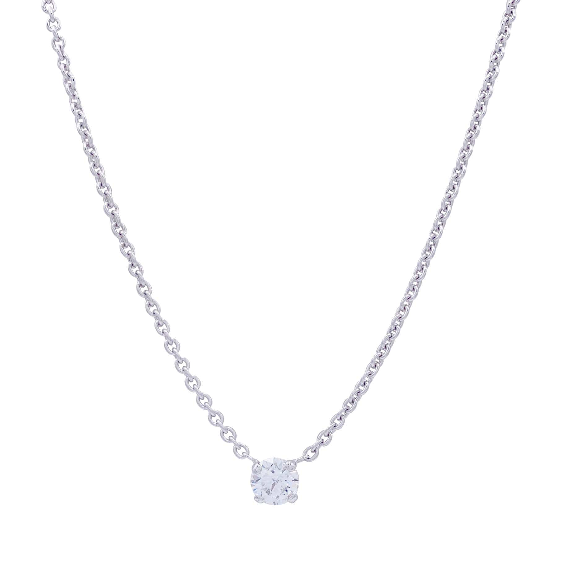 Diamond solitaire necklace. - Image 5