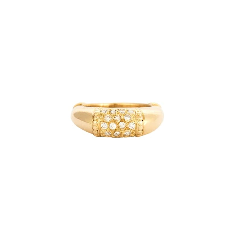 Yellow gold diamond ring