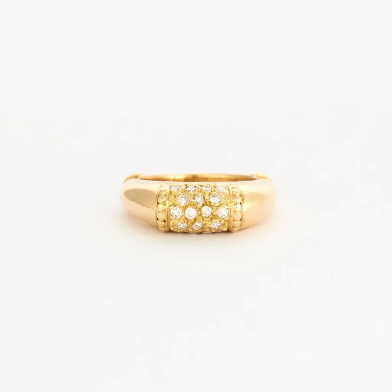 Yellow gold diamond ring - Image 3