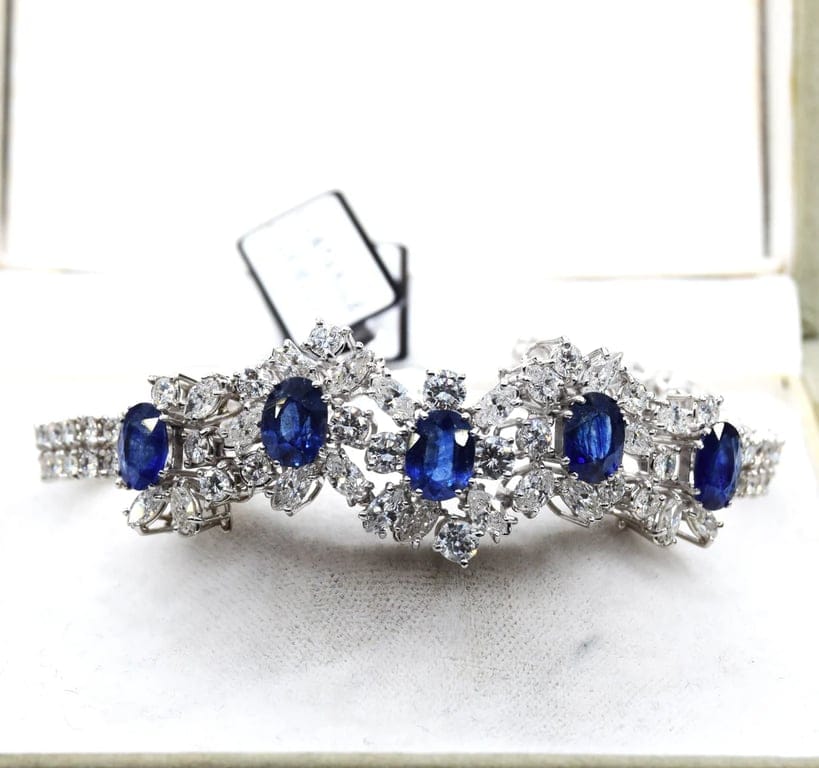 Gold zaffiri diamond bracelet - Image 2