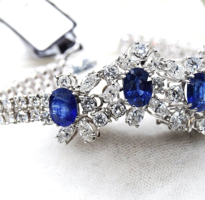 Gold zaffiri diamond bracelet - Image 4