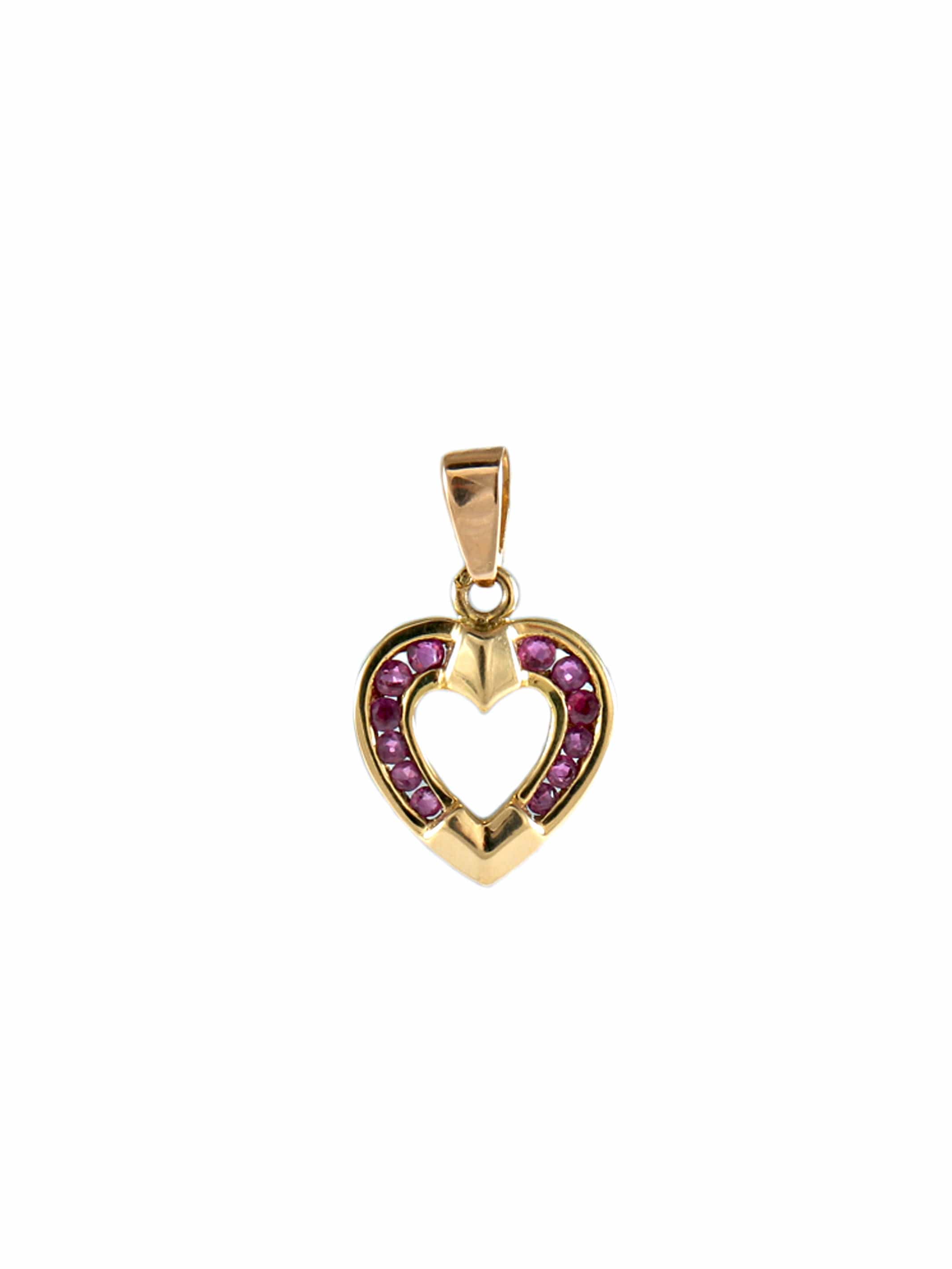 Yellow Gold Ruby Pendant