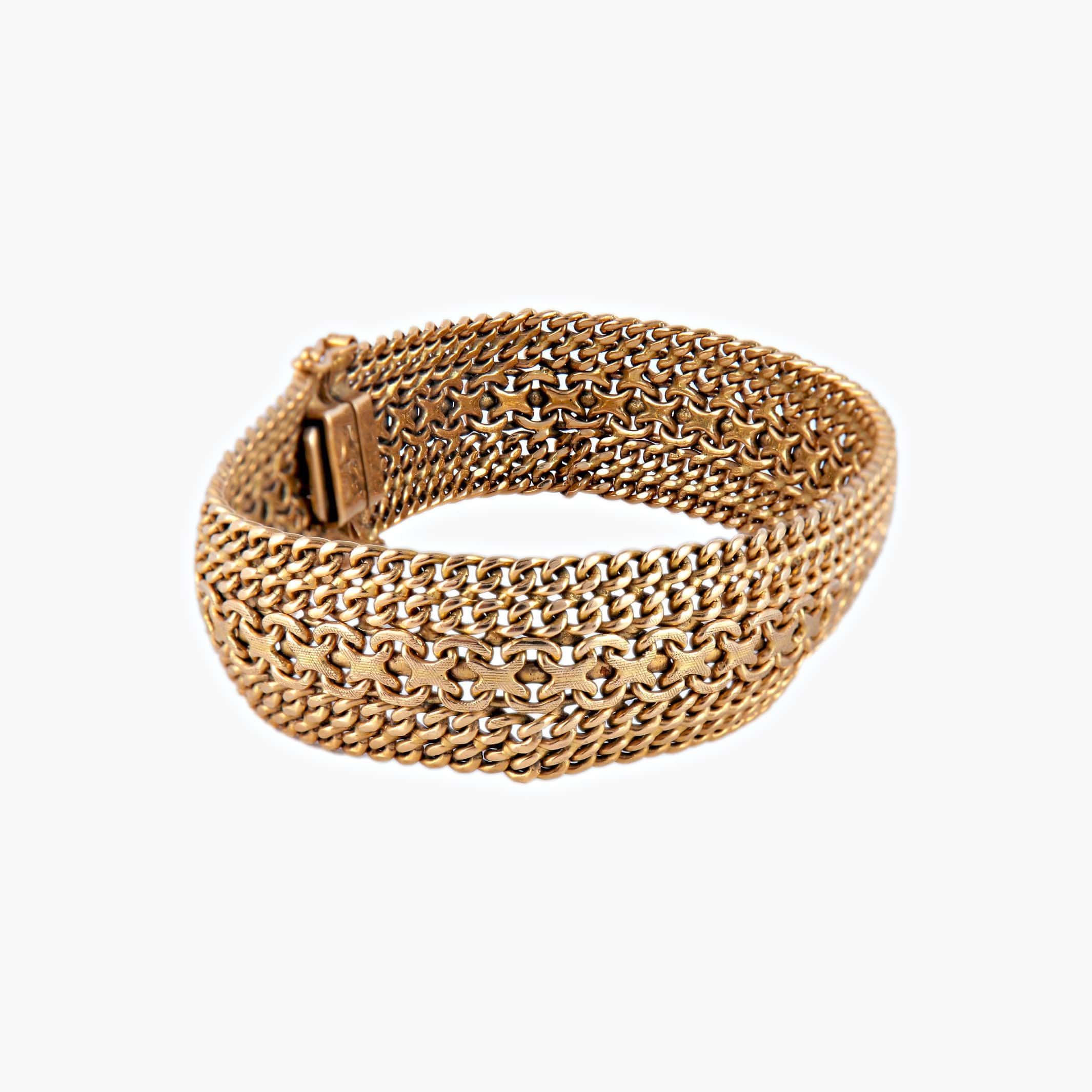 Yellow gold cuff bracelet - Image 6