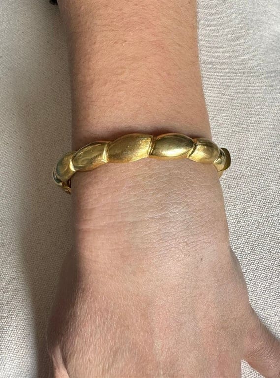 Yellow Gold Bangle Bracelet - Image 2