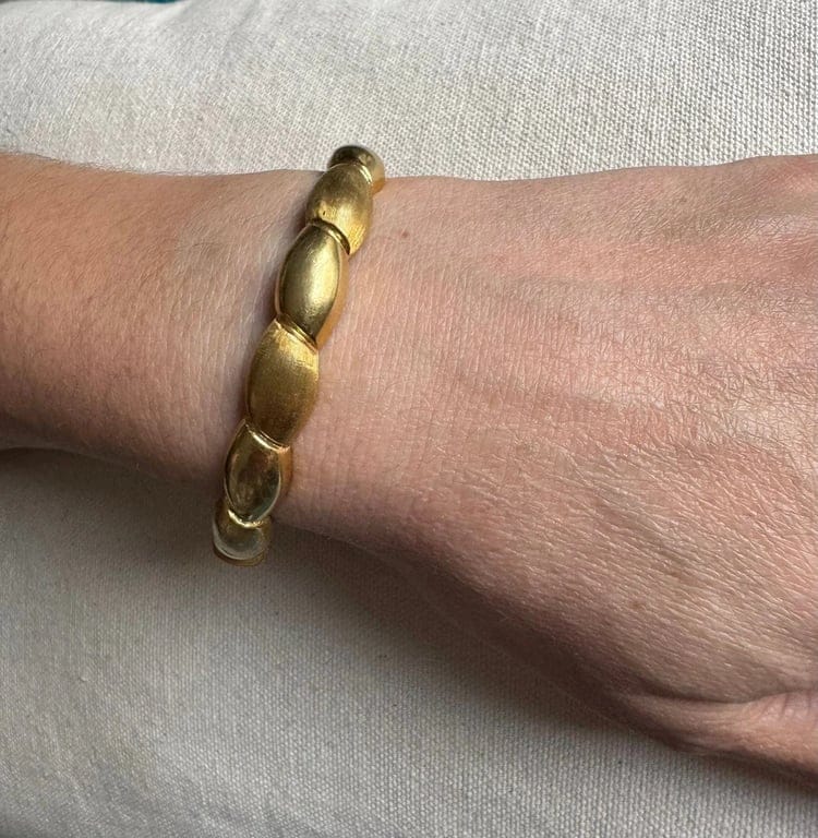 Yellow Gold Bangle Bracelet - Image 3