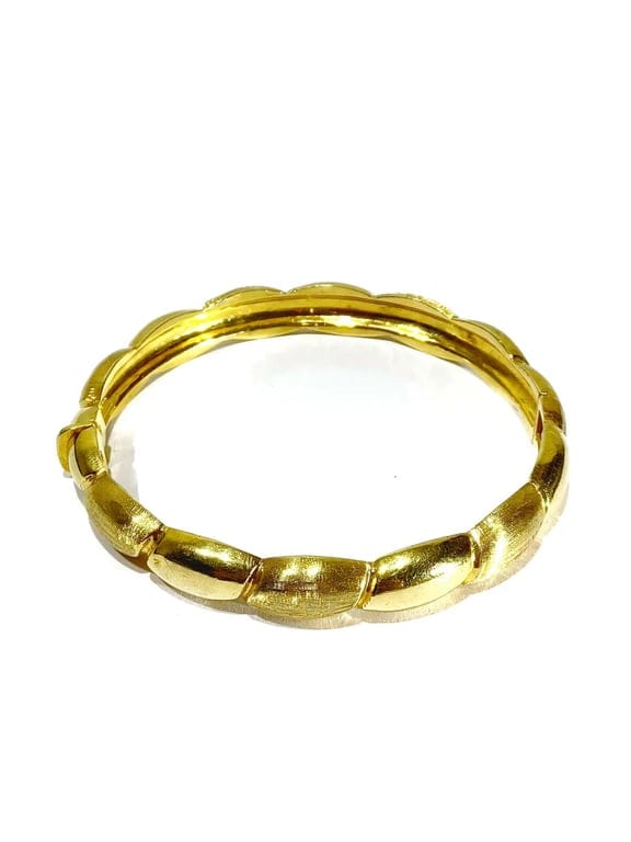 Yellow Gold Bangle Bracelet - Image 4