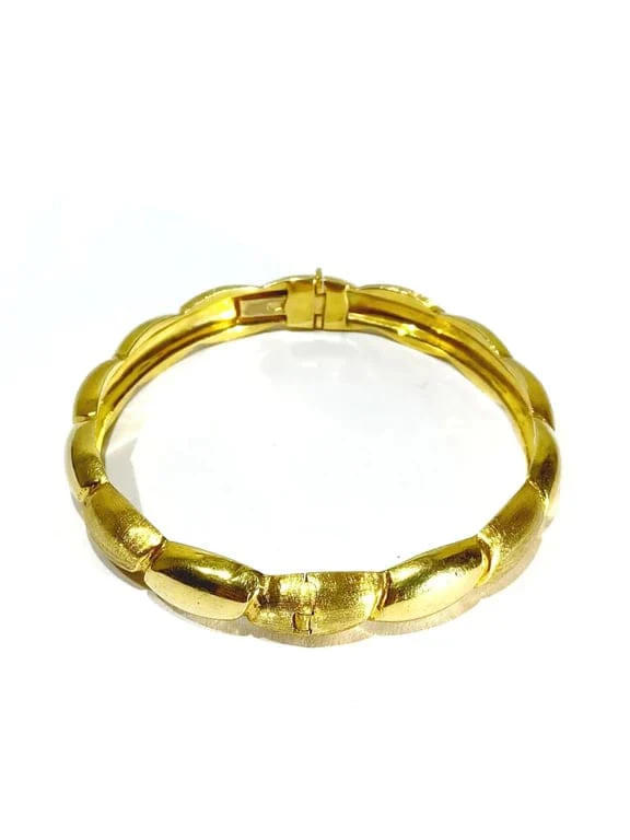 Yellow Gold Bangle Bracelet - Image 6