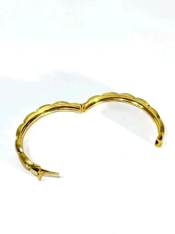 Yellow Gold Bangle Bracelet - Image 7