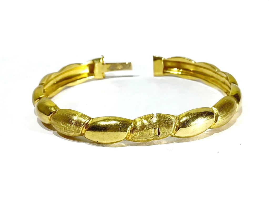 Yellow Gold Bangle Bracelet - Image 8