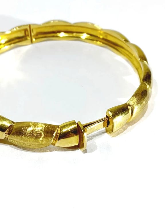 Yellow Gold Bangle Bracelet - Image 9