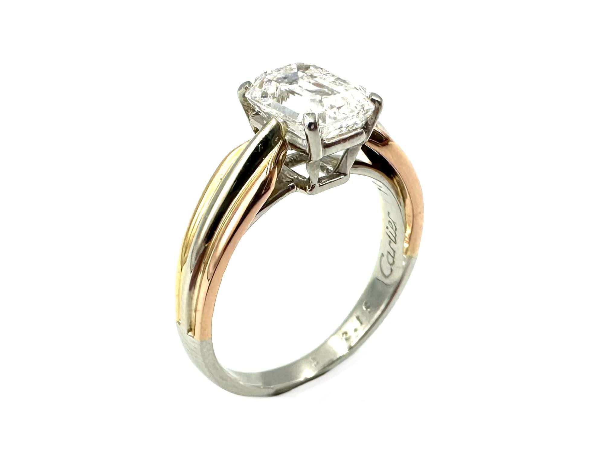 CARTIER. Diamond Solitaire Ring 2.15ct D VS2 - Image 6
