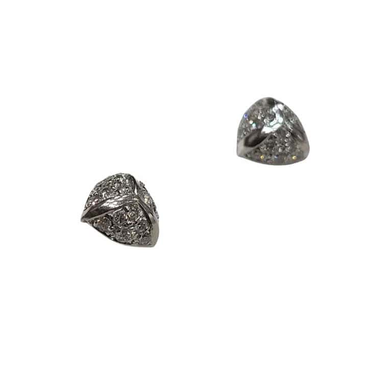 18k white gold and diamond earrings - Image 3